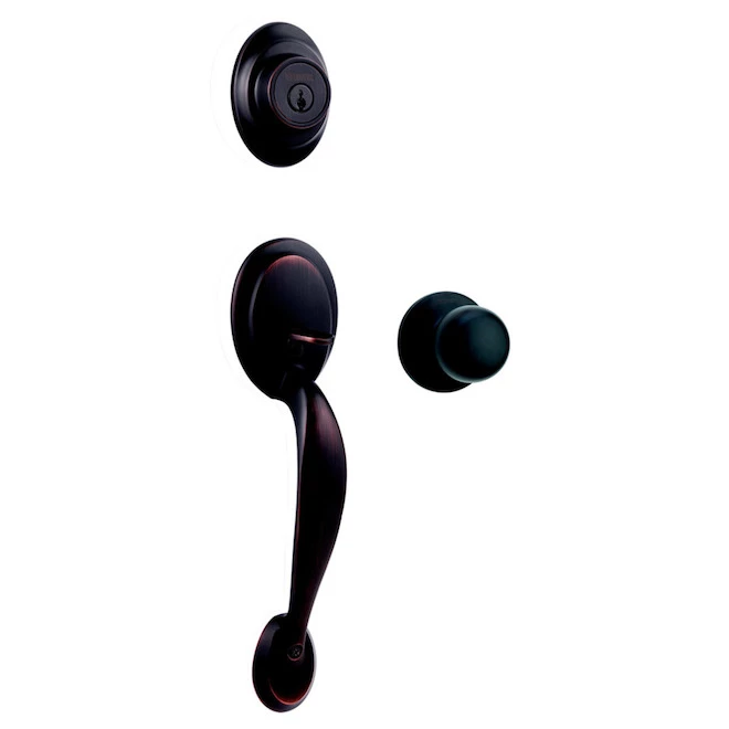 Weiser Kingsway Venetian Bronze SmartKey Entry Handleset with Fairfax Knob 3 Weiser Kingsway Venetian Bronze SmartKey Entry Handleset with Fairfax Knob