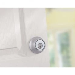 Weiser - "Element" Single Cylinder Deadbolt - Satin Chrome 5 Weiser - "Element" Single Cylinder Deadbolt - Satin Chrome -Deals WEISER Store 09655559b L