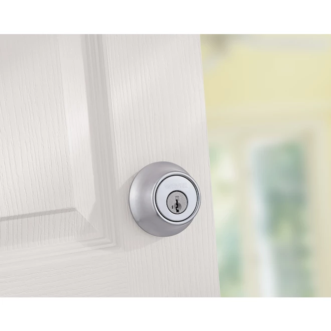 Weiser - "Element" Single Cylinder Deadbolt - Satin Chrome 4 Weiser - "Element" Single Cylinder Deadbolt - Satin Chrome - Image 2