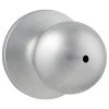 Weiser Regina Privacy Door Knob - Satin Chrome - Brass - Adjustable Backset - Universal Handing