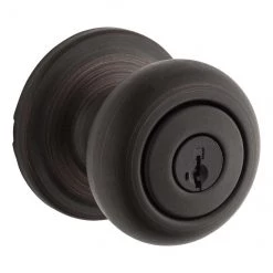 "Troy" Locking Entrance Knob - Venetian Bronze