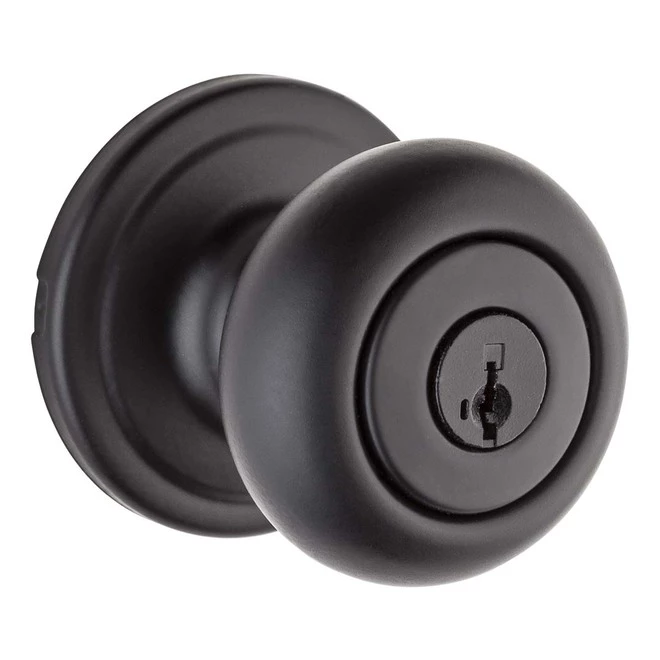 Weiser Troy Entrance Knob - Brass - Matte Black 3 Weiser Troy Entrance Knob - Brass - Matte Black