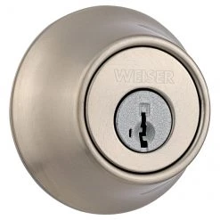 Weiser Single Cylinder Deadbolt - Elements Series - Satin Nickel