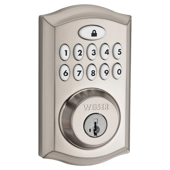 Electronic Deadbolt - "Smartcode" - Satin Nickel 3 Electronic Deadbolt - "Smartcode" - Satin Nickel