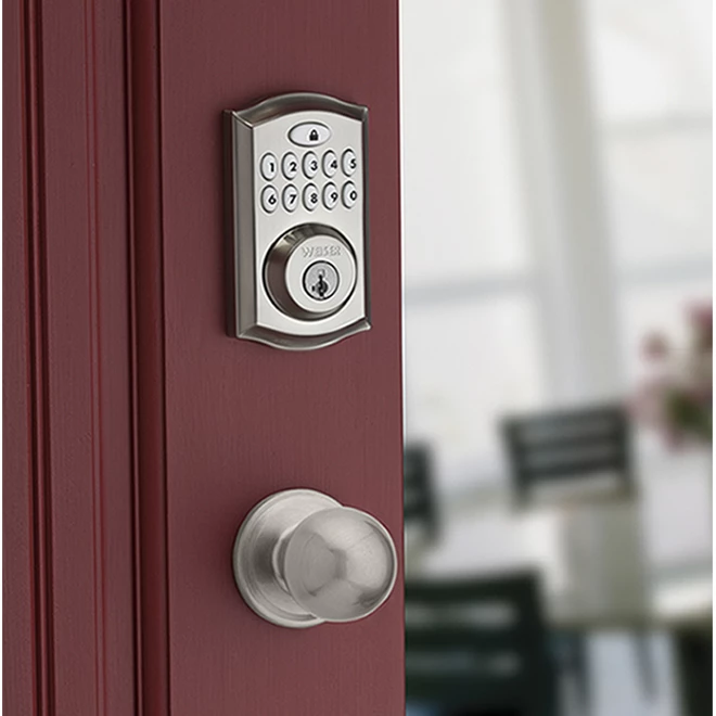 Electronic Deadbolt - "Smartcode" - Satin Nickel 4 Electronic Deadbolt - "Smartcode" - Satin Nickel - Image 2