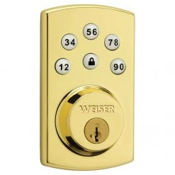 Electronic Lock - "Powerbolt 2" - Polished Brass