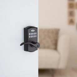 Smartcode Electronic Lever - Iron Black -Deals WEISER Store 09656076b L