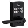 Weiser SmartCode Electronic Keyed Entry Lever - Matte Black Finish - SmartKey Security - Universal Handing