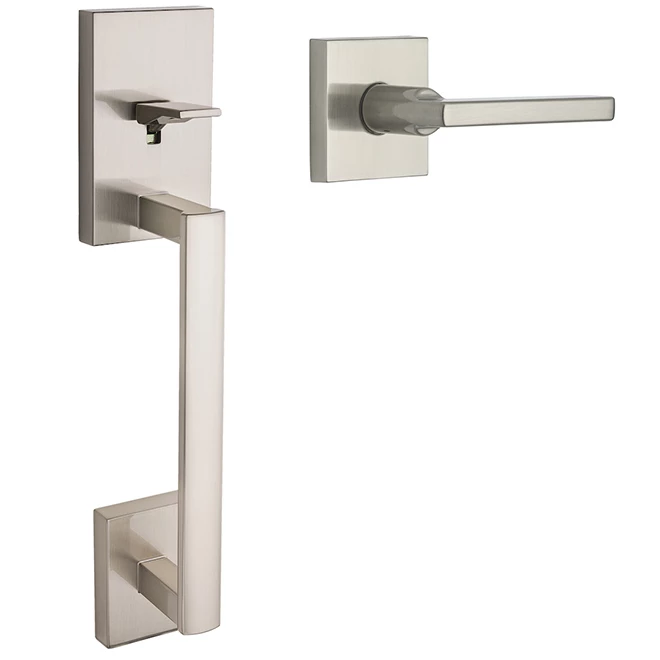 Weiser Entrance Handle Set without Deadbolt - San Clemente - Satin Nickel 3 Weiser Entrance Handle Set without Deadbolt - San Clemente - Satin Nickel