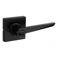 Weiser Privacy Lever - Tristan - Square Rosette - Black Iron