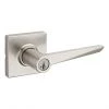 Weiser Keyed Lever - Tristan - Square Rosette - Satin Nickel