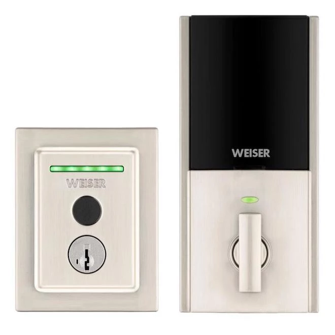 Weiser Halo Fingerprint Smart Lock - 3.56-in - Satin Nickel 3 Weiser Halo Fingerprint Smart Lock - 3.56-in - Satin Nickel