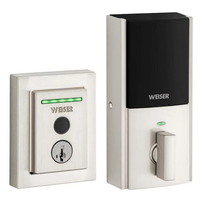 Weiser Halo Fingerprint Smart Lock - 3.56-in - Satin Nickel 4 Weiser Halo Fingerprint Smart Lock - 3.56-in - Satin Nickel - Image 2