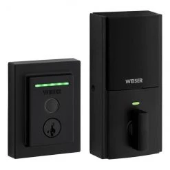 Weiser Halo Fingerprint Smart Lock - 3.56-in - Matte Black -Deals WEISER Store 09656107b L