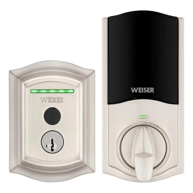 Weiser Halo Fingerprint Smart Lock - 4-in - Satin Nickel 3 Weiser Halo Fingerprint Smart Lock - 4-in - Satin Nickel