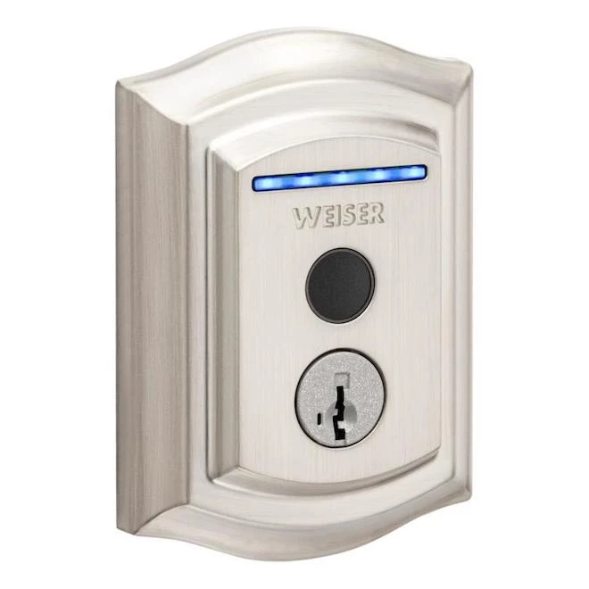 Weiser Halo Fingerprint Smart Lock - 4-in - Satin Nickel 5 Weiser Halo Fingerprint Smart Lock - 4-in - Satin Nickel - Image 3