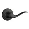 Weiser Toluca Matte Black Passage Door Lever Handle with Microban Protection