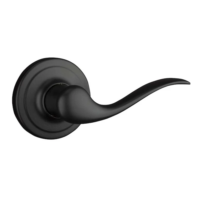 Weiser Toluca Matte Black Passage Door Lever Handle with Microban Protection 3 Weiser Toluca Matte Black Passage Door Lever Handle with Microban Protection