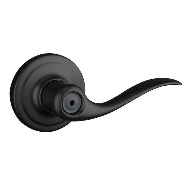 Weiser Toluca Matte Black Privacy Lever Handle 3 Weiser Toluca Matte Black Privacy Lever Handle