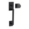 Weiser San Clemente Matte Black Entry Handleset with SmartKey and Cambie Knob