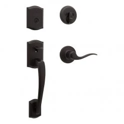 Weiser Prescott Venetian Bronze SmartKey Entry Handleset with Toluca Lever Handle