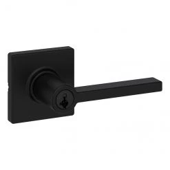 Weiser Casey Matte Black SmartKey Entry Lever Handle