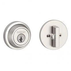 Weiser Satin Nickel Single-Cylinder Deadbolt with SmartKey Security