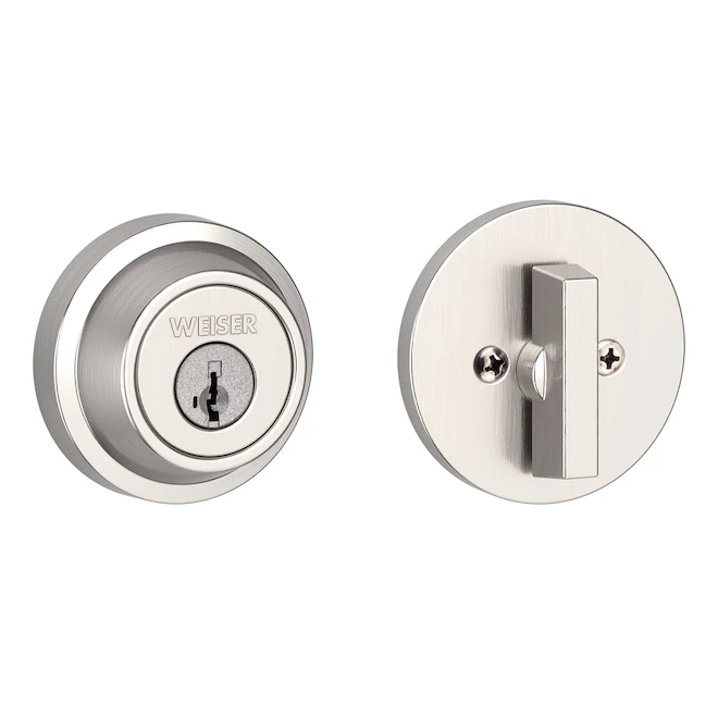 Weiser Satin Nickel Single-Cylinder Deadbolt with SmartKey Security 3 Weiser Satin Nickel Single-Cylinder Deadbolt with SmartKey Security