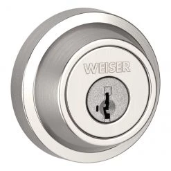 Weiser Satin Nickel Single-Cylinder Deadbolt with SmartKey Security 8 Weiser Satin Nickel Single-Cylinder Deadbolt with SmartKey Security -Deals WEISER Store 09656130c L