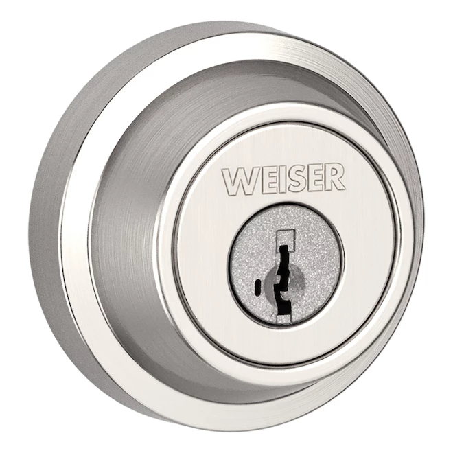 Weiser Satin Nickel Single-Cylinder Deadbolt with SmartKey Security 5 Weiser Satin Nickel Single-Cylinder Deadbolt with SmartKey Security - Image 3