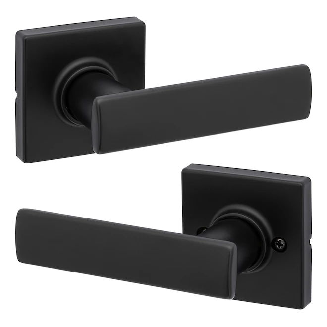 Weiser Breton Matte Black Passage Door Lever Handle 3 Weiser Breton Matte Black Passage Door Lever Handle