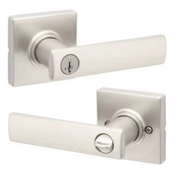 Weiser Breton Satin Nickel SmartKey Entry Lever Handle