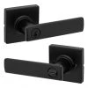 Weiser Elements Breton Matte Black Entry Lever with SmartKey