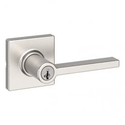 Weiser CaseySmartkey Adjustable Backset size Satin Nickel Keyed Lever