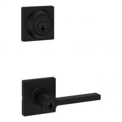 Casey Entry Handleset and Deadbolt Combo with SmartKey Security by Weiser - Matte Black