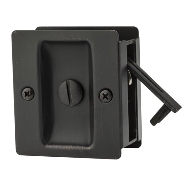 Weiser Square Pocket Door Lock - Bronze 3 Weiser Square Pocket Door Lock - Bronze