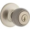 Weiser Fairfax Keyed Entry Knobs - Antique Brass