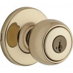 Weiser Fairfax Keyed Entry Knobs - Brass