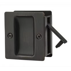 Weiser Square Pocket Door Lock - Venetian Bronze
