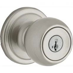 Weiser Huntington Keyed Entry Knobs - Satin Nickel