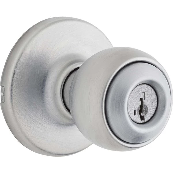 Weiser Yukon Keyed Entry Knobs - Satin Chrome 3 Weiser Yukon Keyed Entry Knobs - Satin Chrome