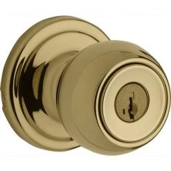 Weiser Huntington Keyed Entry Knobs - Brass